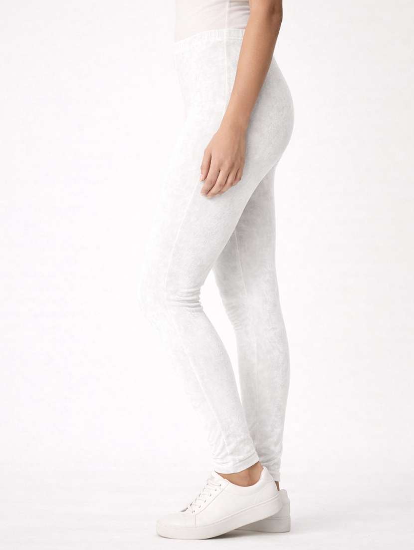 women solid mid rise legging - 22279244 -  Standard Image - 1