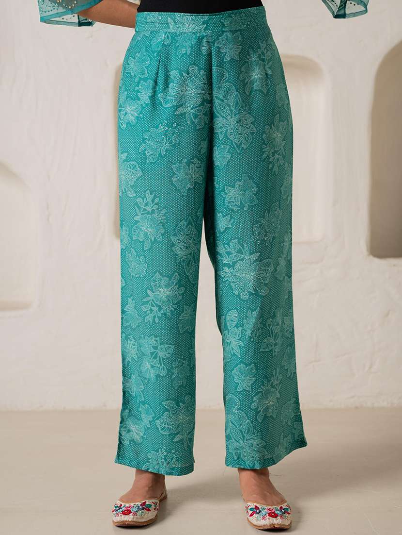 women floral three quarter sleeve kurta pant with dupatta set - 22279284 -  Standard Image - 4