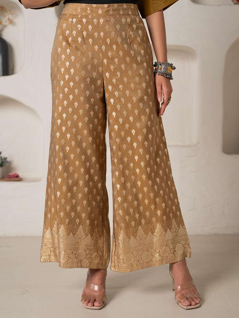 women solid with work elbow sleeve top pant set - 22279288 -  Standard Image - 4