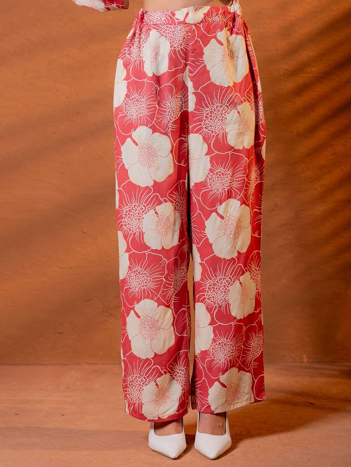 women floral long sleeve shirt & trouser co-ord set - 22279298 -  Standard Image - 4