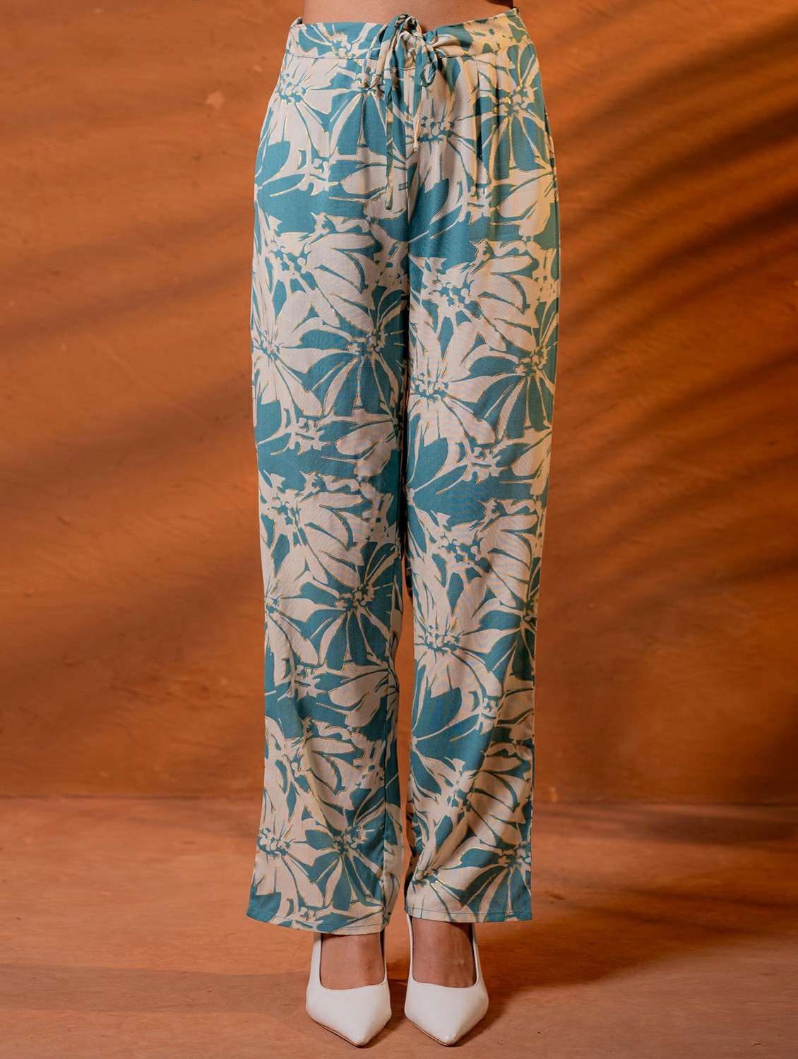 women floral long sleeve shirt & trouser co-ord set - 22279301 -  Standard Image - 4