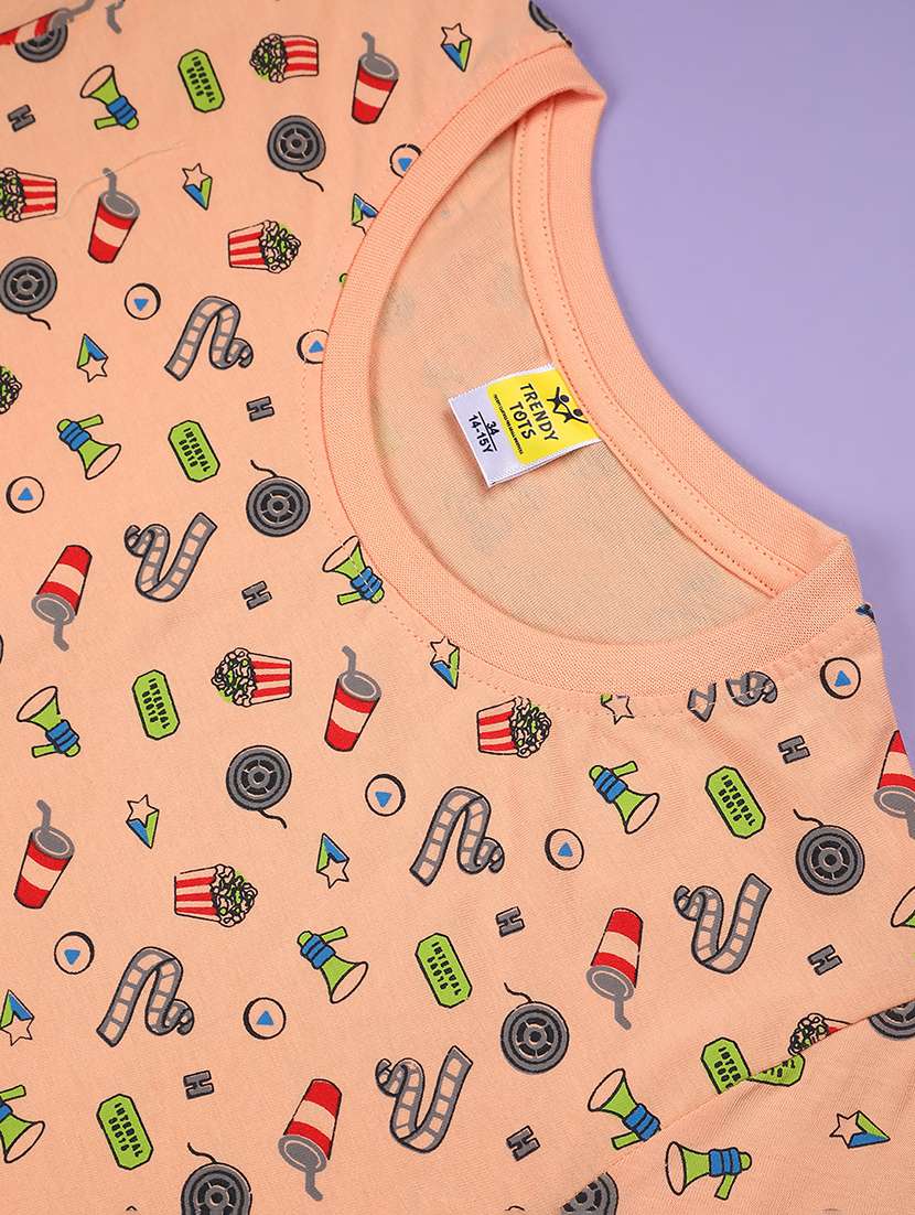 girls printed short sleeve tee - 22279784 -  Standard Image - 4