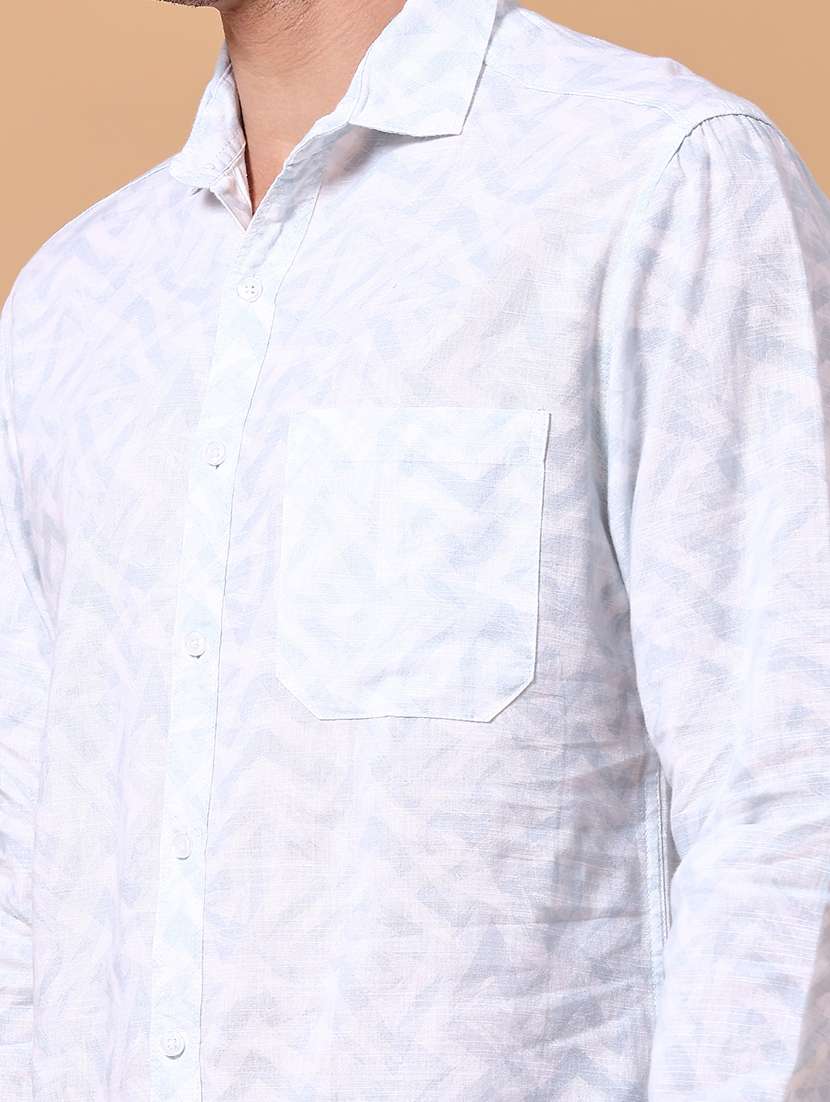 men printed long sleeve regular fit casual shirt - 22279785 -  Standard Image - 1