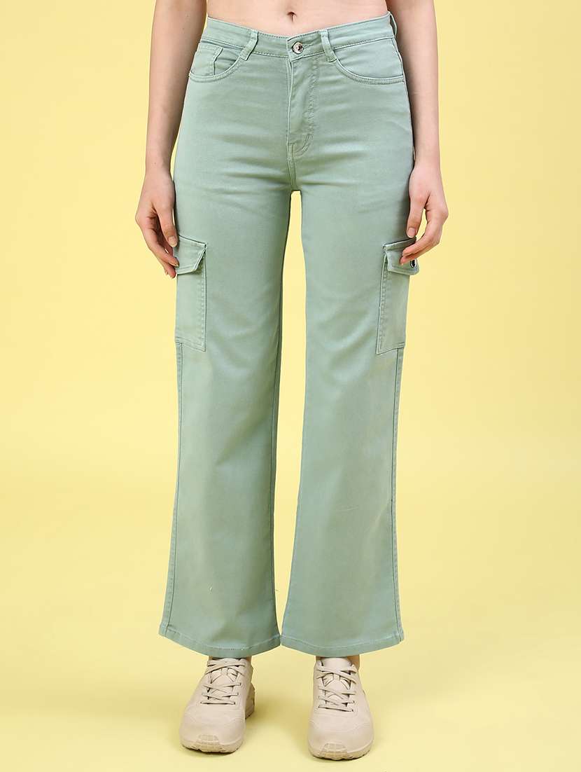 green denim cargos