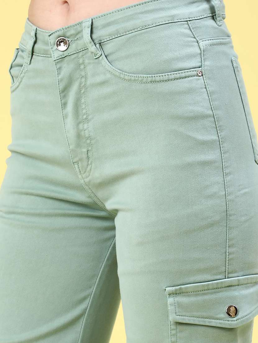 green denim cargos - 22279864 -  Standard Image - 1