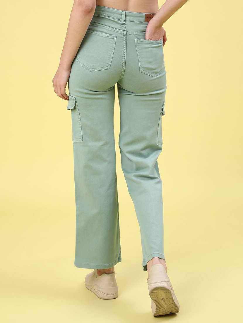 green denim cargos - 22279864 -  Standard Image - 4