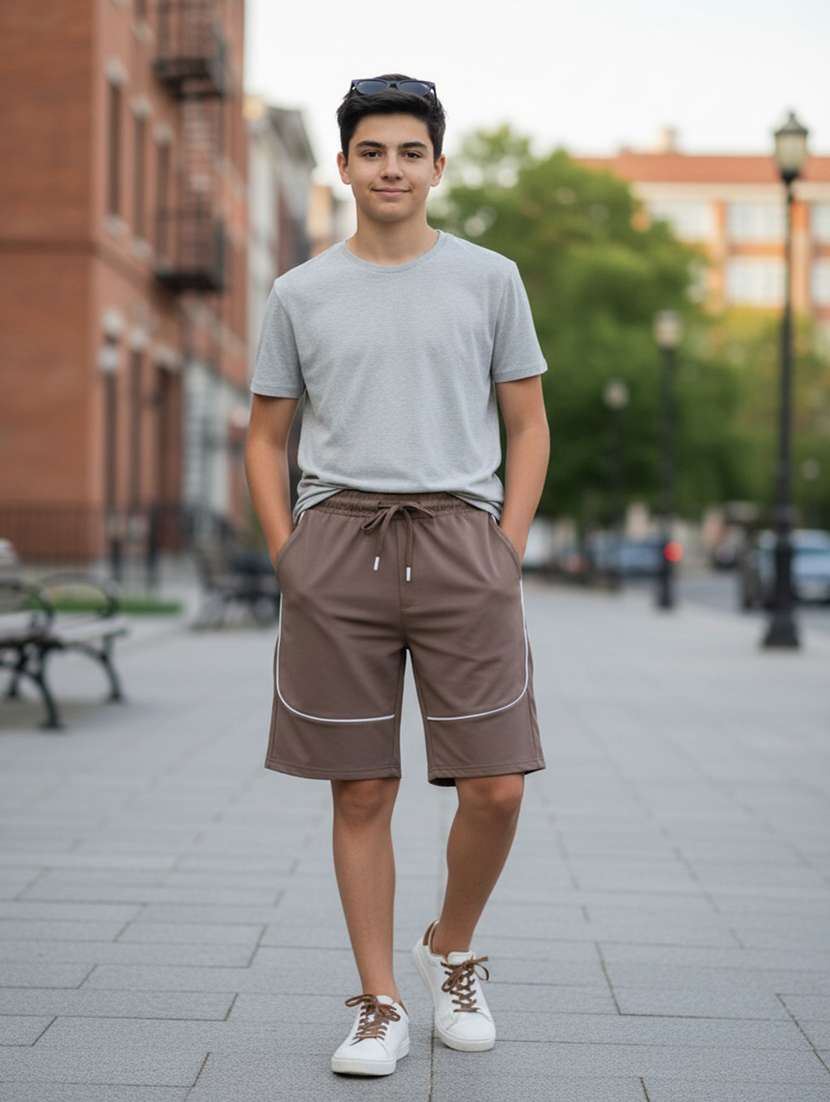 brown poly cotton plain cargo - 22279918 -  Standard Image - 1
