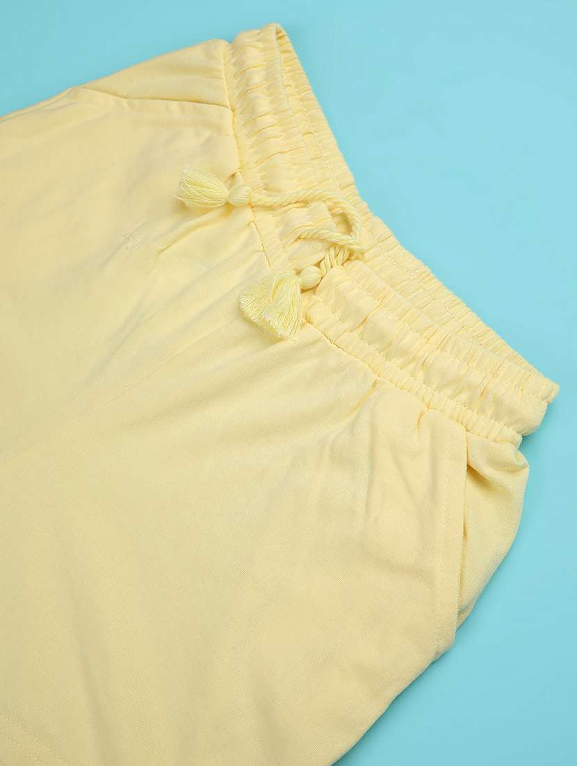 girls solid mid rise shorts  - 22279926 -  Standard Image - 4