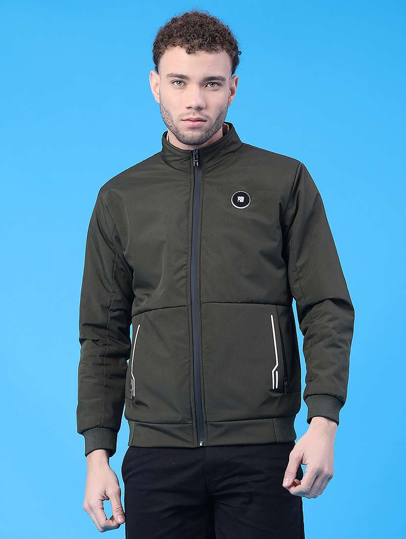 Men Solid Long Sleeve Bomber Jacket - 22279932 -  Standard Image - 1
