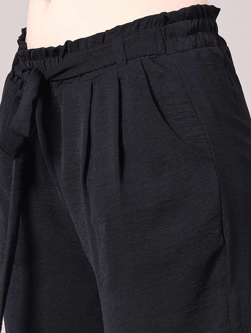 women solid mid rise culottes  - 22279947 -  Standard Image - 1