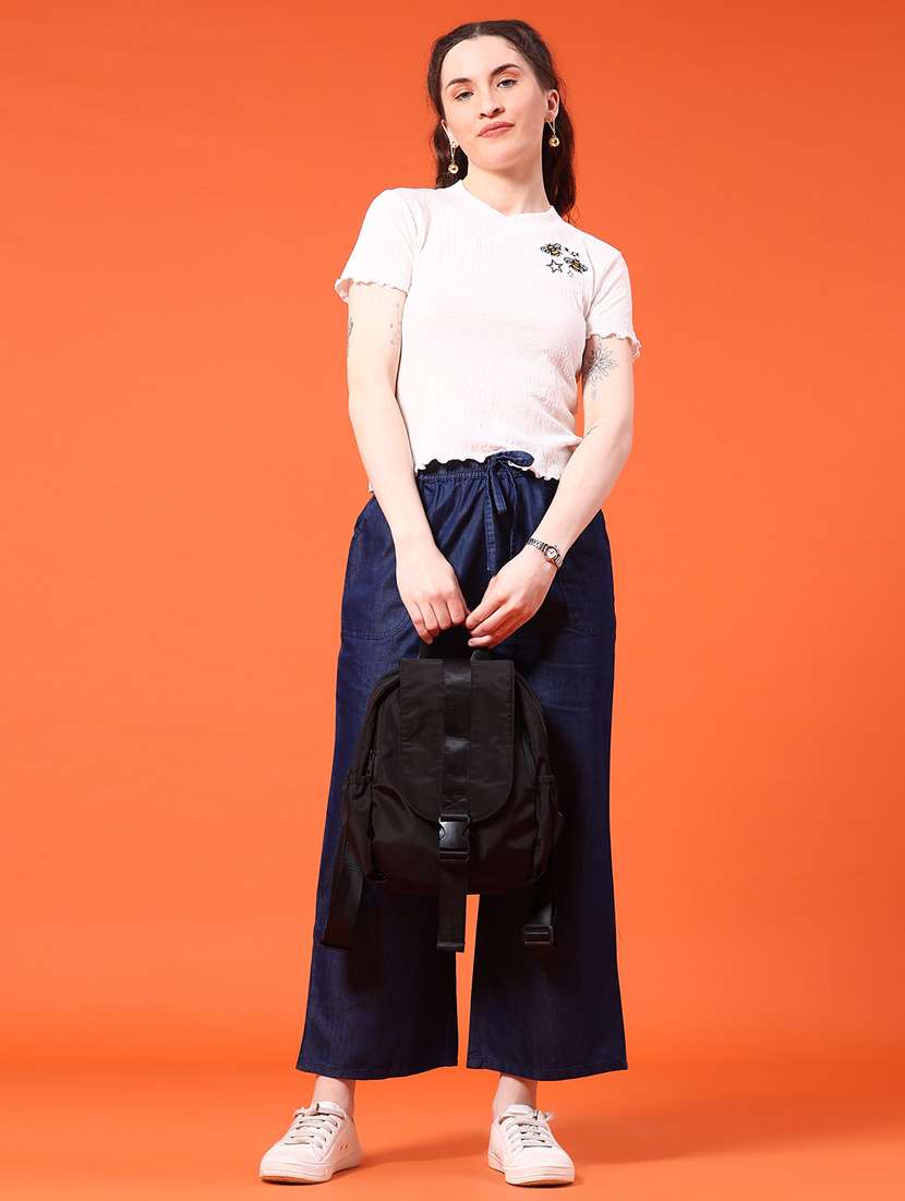 women solid short sleeve t-shirt - 22280003 -  Standard Image - 4