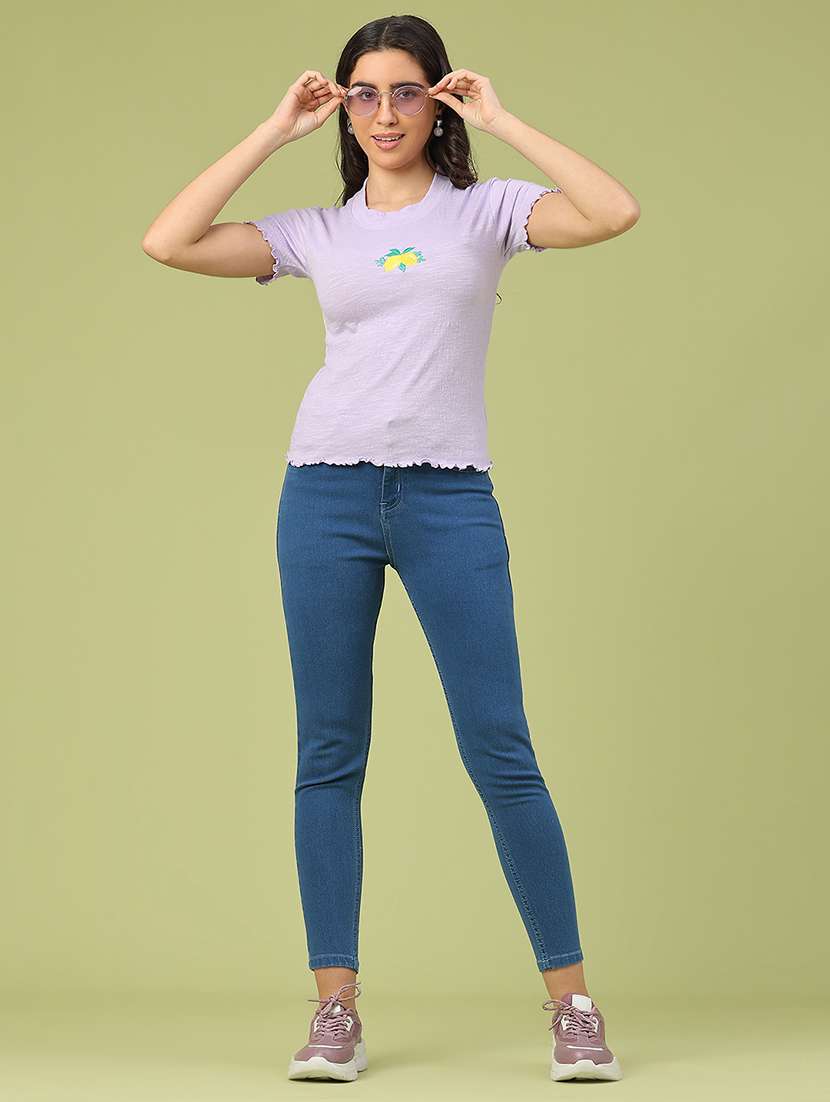 women embeoidered short sleeve t-shirt - 22280008 -  Standard Image - 4