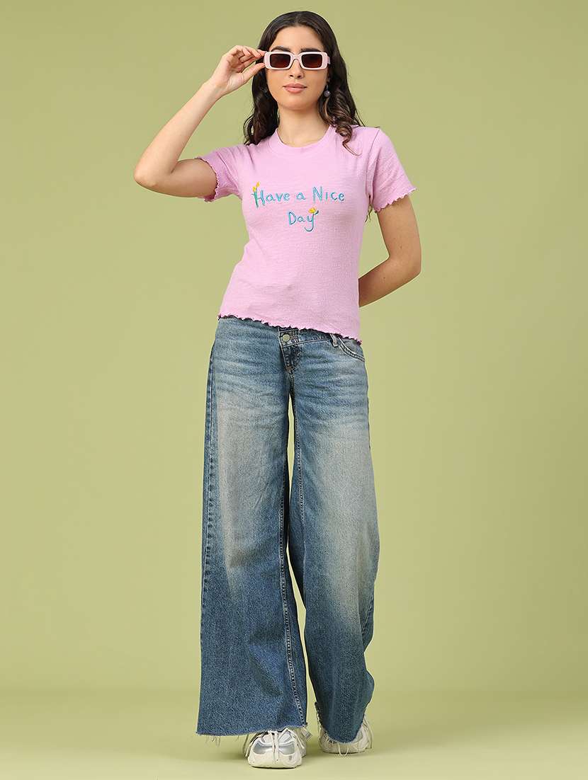 women embeoidered short sleeve t-shirt - 22280009 -  Standard Image - 4