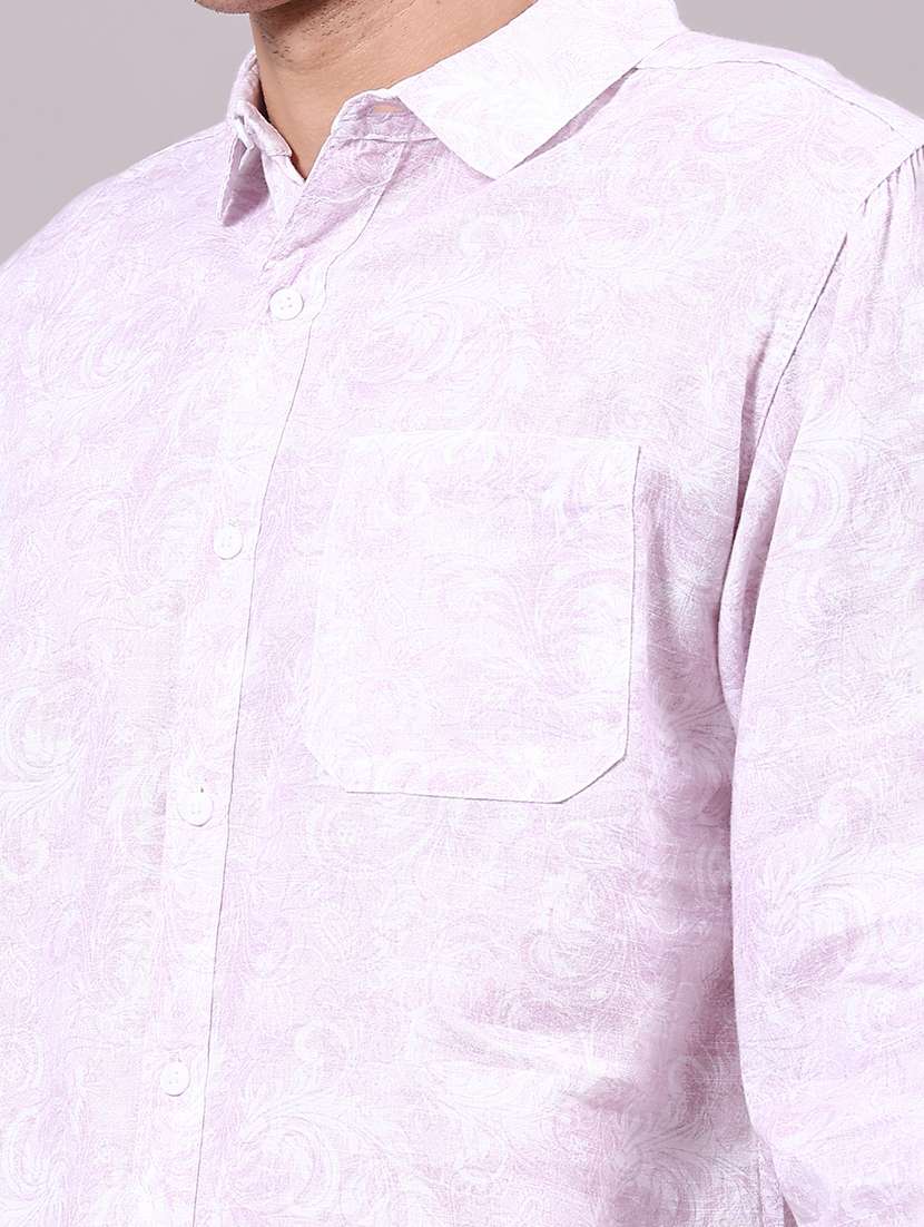 men printed long sleeve regular fit casual shirt - 22280047 -  Standard Image - 1