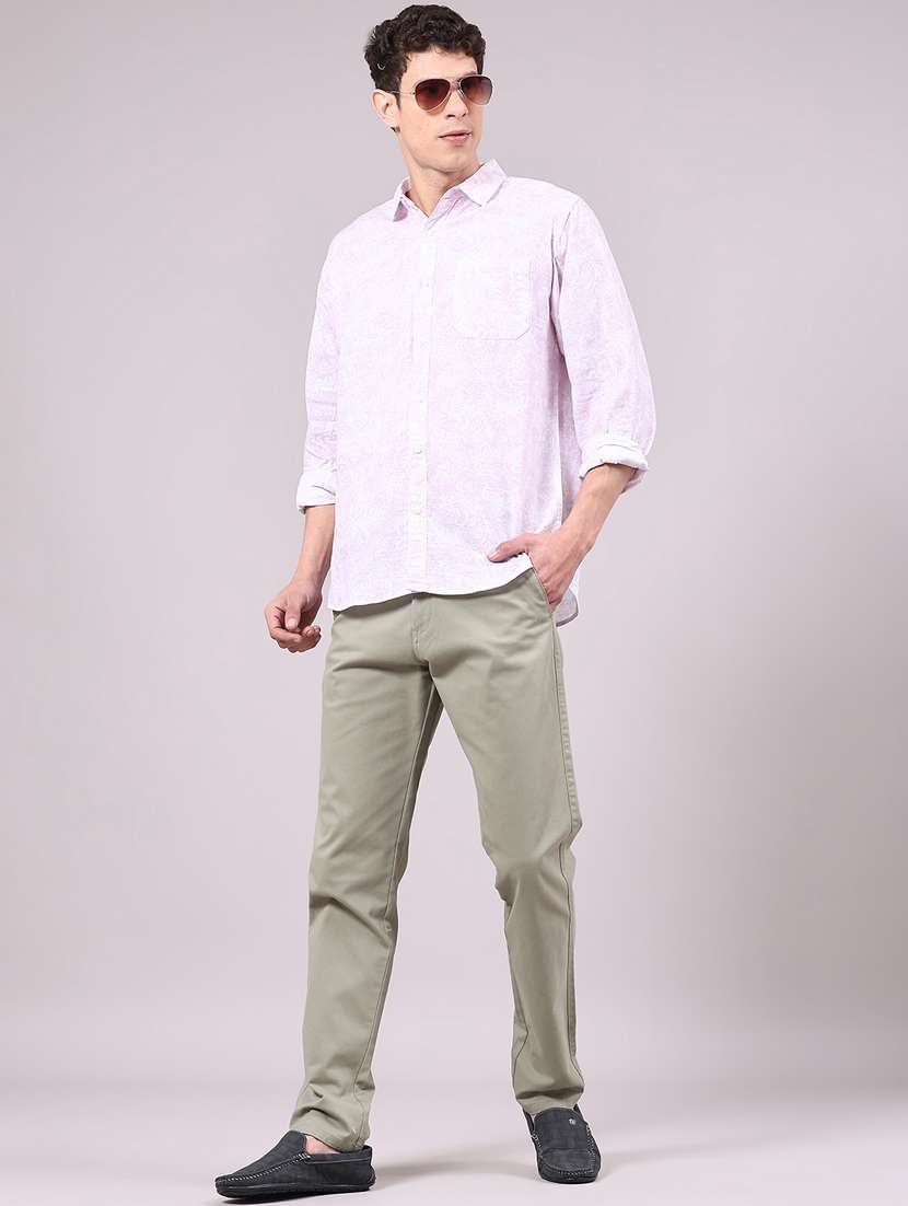 men printed long sleeve regular fit casual shirt - 22280047 -  Standard Image - 4