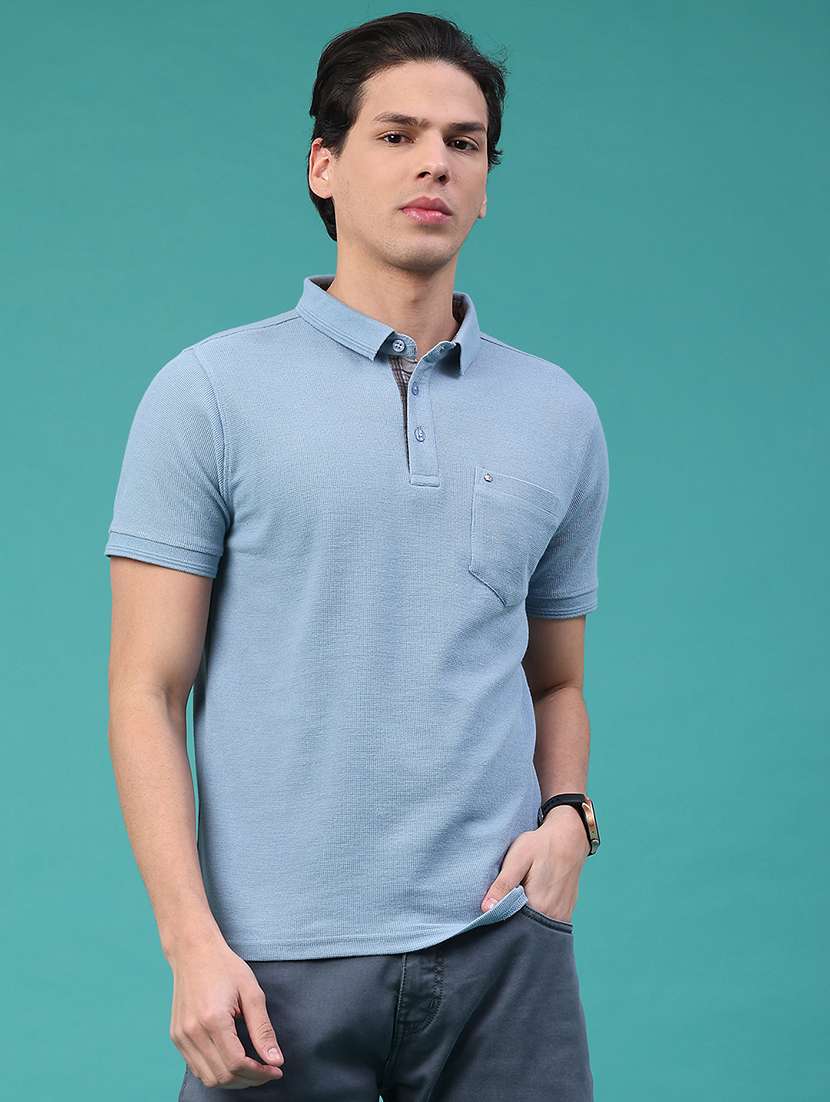 men self design short sleeve regular fit polo t-shirt - 22280069 -  Standard Image - 1
