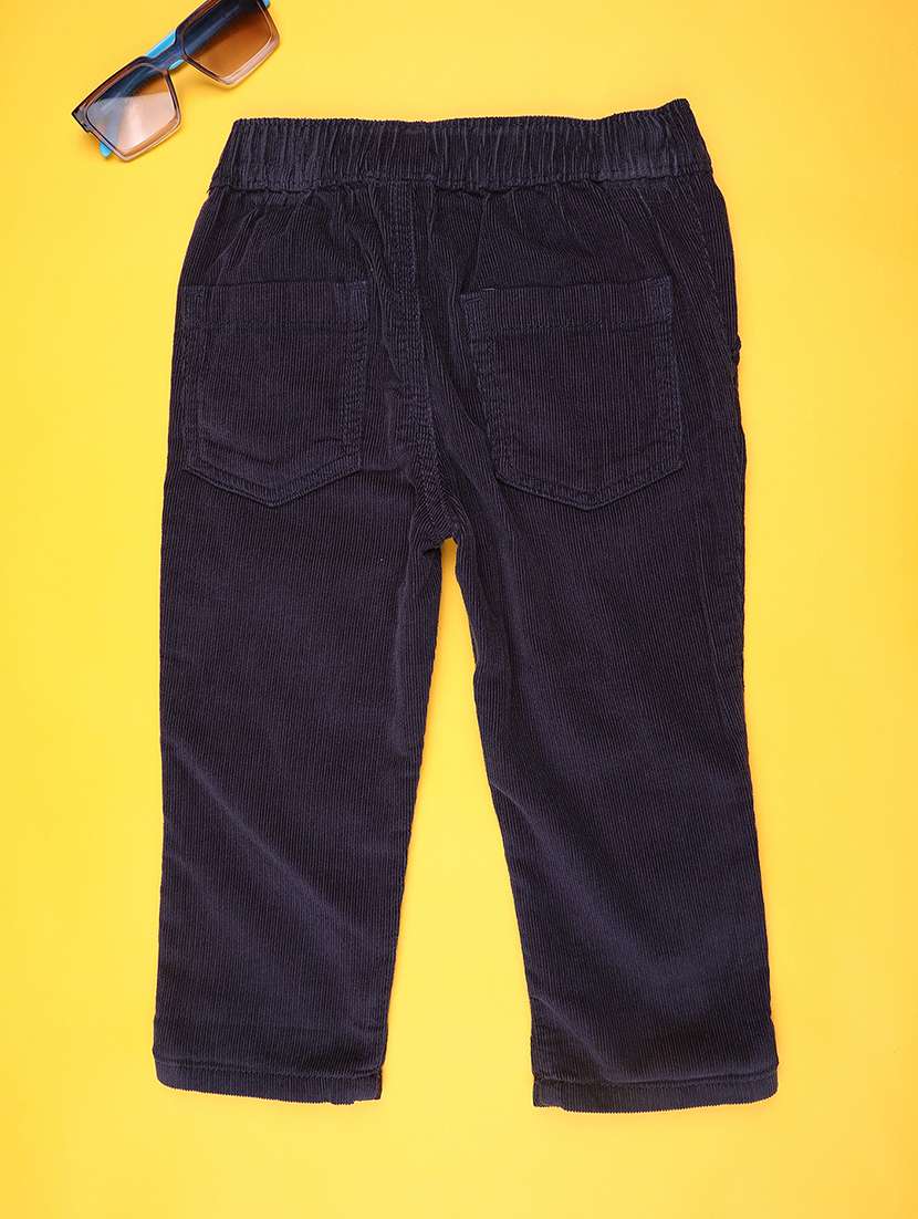 boys solid mid rise regular fit trouser - 22280085 -  Standard Image - 1
