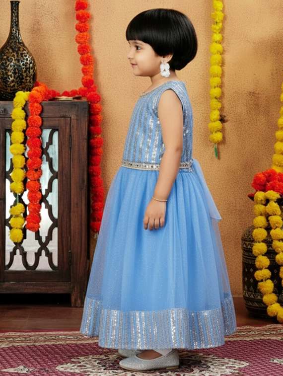 girls embroidered lehenga choli with dupatta set - 22280096 -  Standard Image - 1