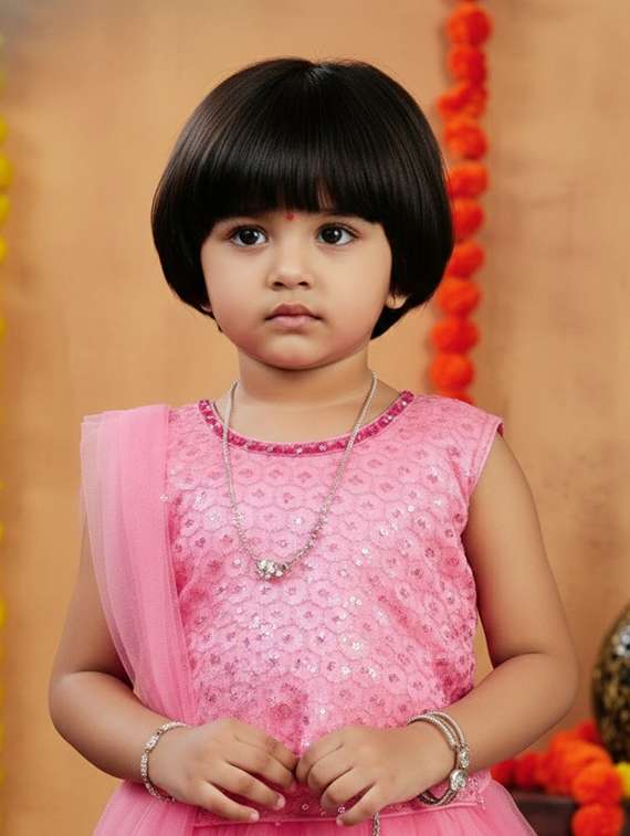 girls embroidered lehenga choli with dupatta set - 22280097 -  Standard Image - 4