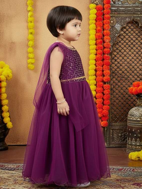 girls embroidered lehenga choli with dupatta set - 22280100 -  Standard Image - 1