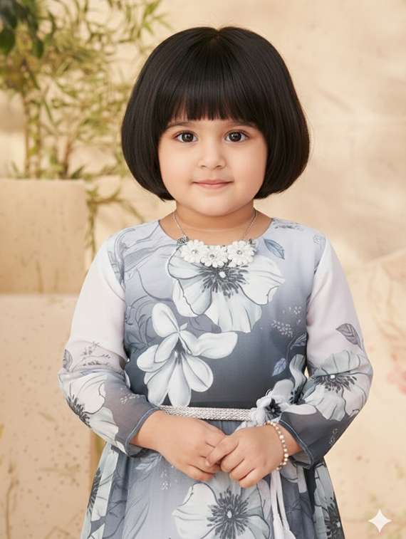 girls printed bell sleeve fit & flare dress - 22280153 -  Standard Image - 4