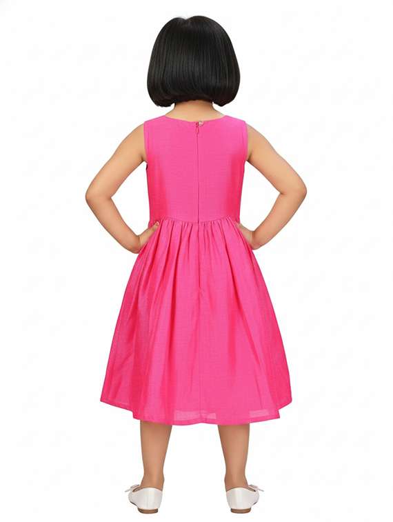 kids solid round neck dress - 22280177 -  Standard Image - 4