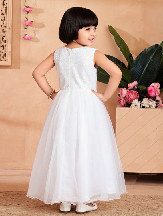 kids solid round neck dress - 22280178 -  Standard Image - 4