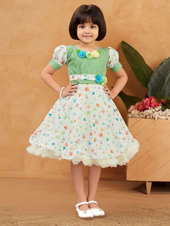 kids floral round neck dress - 22280180 -  Standard Image - 4