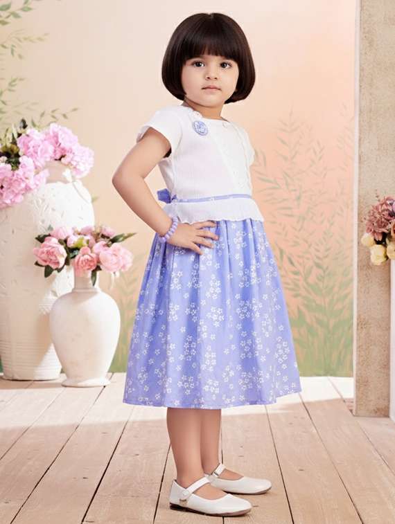 kids floral square neck dress - 22280185 -  Standard Image - 1