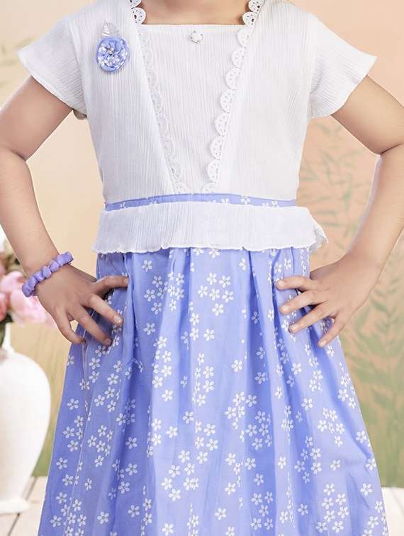 kids floral square neck dress - 22280185 -  Standard Image - 4