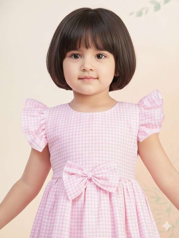 girls printed short sleeve fit & flare dress - 22280199 -  Standard Image - 1