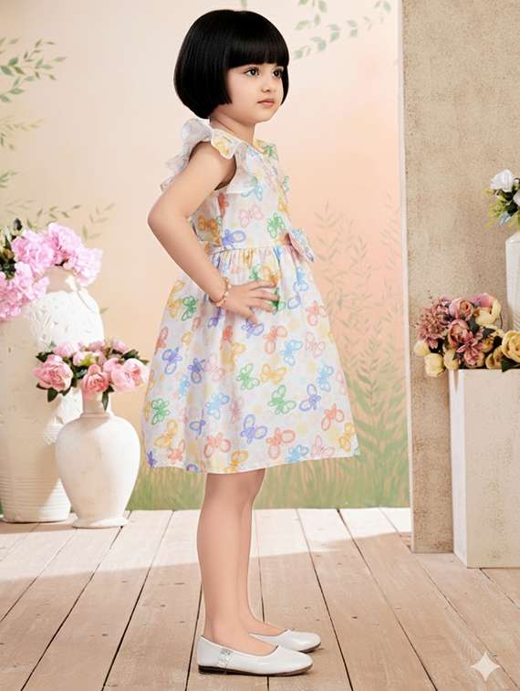 kids printed round neck dress - 22280212 -  Standard Image - 1