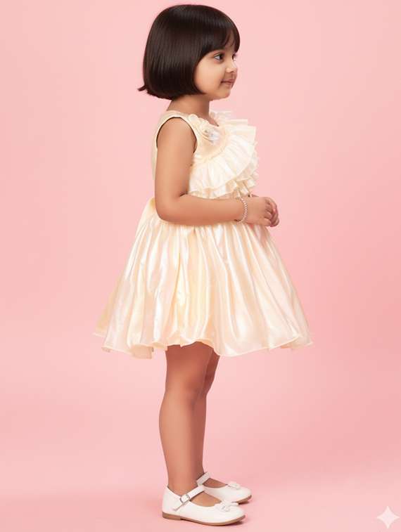 girls solid sleeveless fit & flare dress - 22280234 -  Standard Image - 1