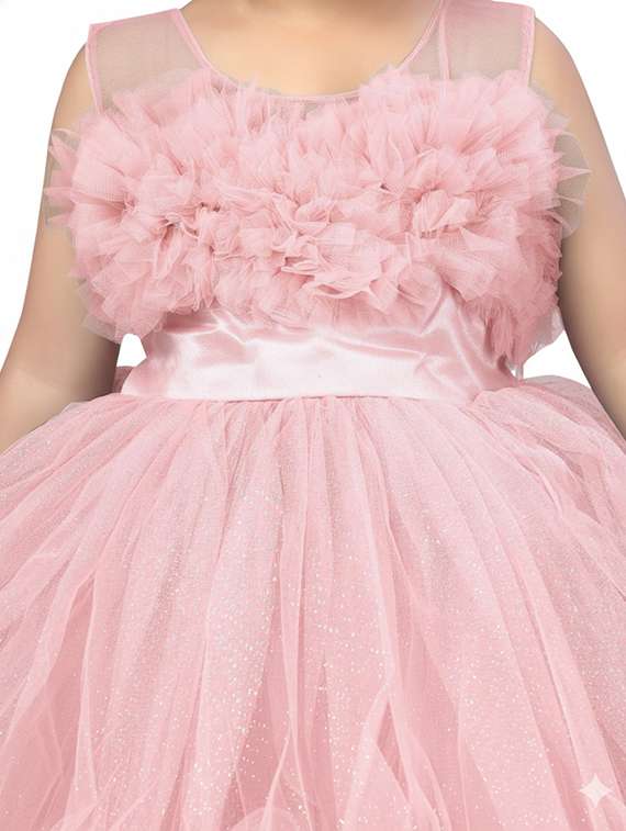 kids solid round neck dress - 22280240 -  Standard Image - 4