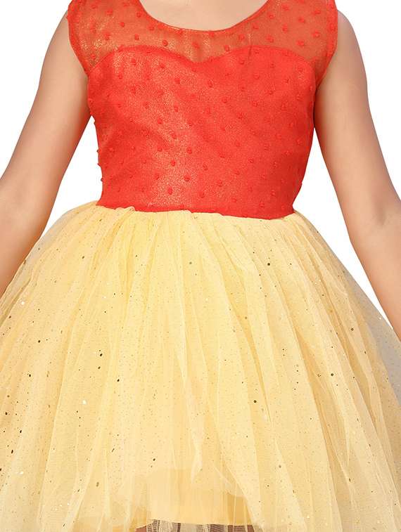 girls self designed sleeveless high low dress - 22280265 -  Standard Image - 4