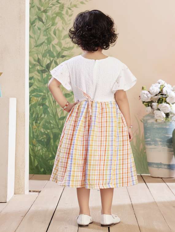 girls checkered round neck dress - 22280267 -  Standard Image - 4