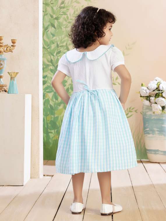 girls checkered round neck dress - 22280270 -  Standard Image - 4