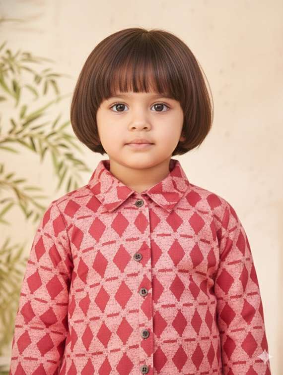 girls printed shirt & trouser co-ord set - 22280286 -  Standard Image - 4