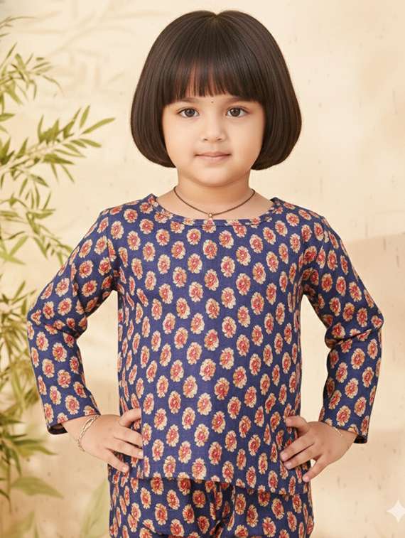 girls printed top & trouser co-ord set - 22280287 -  Standard Image - 4