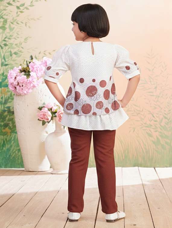 girls printed top & trouser co-ord set - 22280296 -  Standard Image - 4