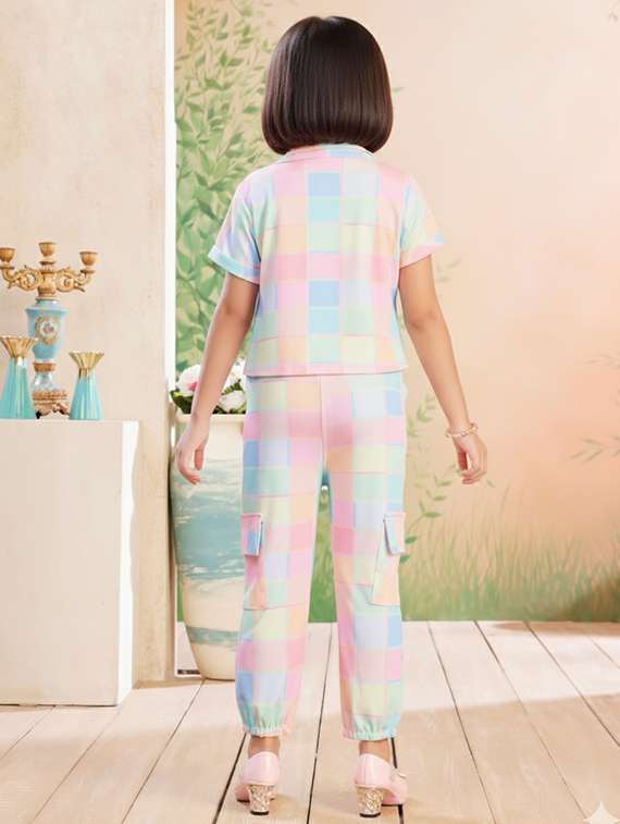 girls printed top & trouser co-ord set - 22280311 -  Standard Image - 4