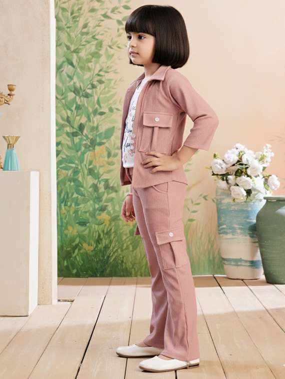 girls printed top and trouser co-ord set - 22280327 -  Standard Image - 4