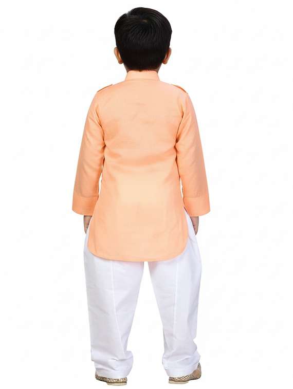 boys solid long sleeve pathani set - 22280335 -  Standard Image - 4