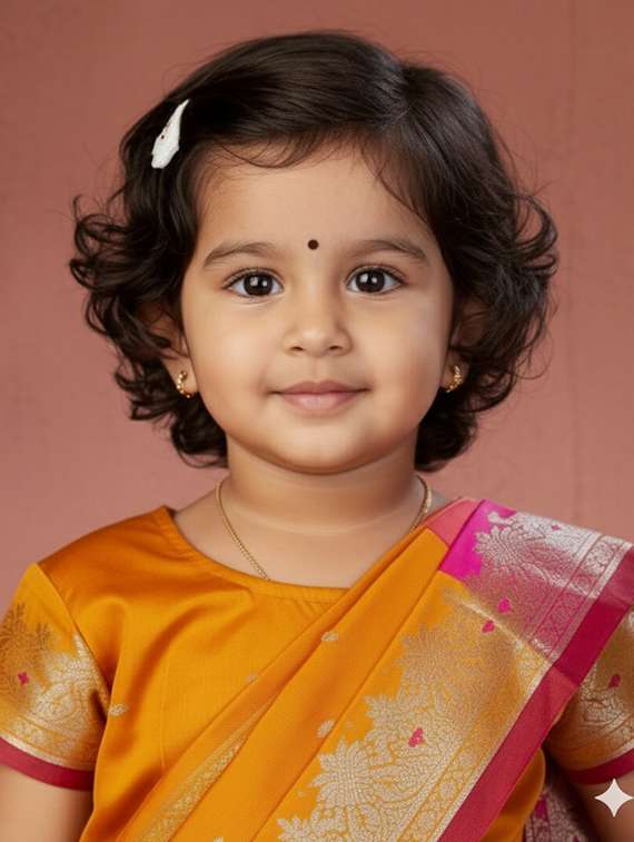 girls self designed ready to wear nauvari saree - 22280357 -  Standard Image - 1