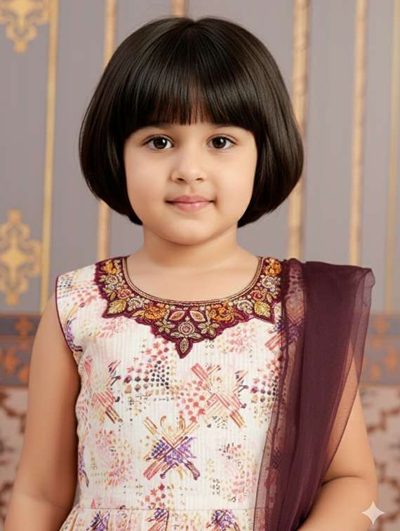 girls printed kurta and salwar with dupatta set - 22280360 -  Standard Image - 4