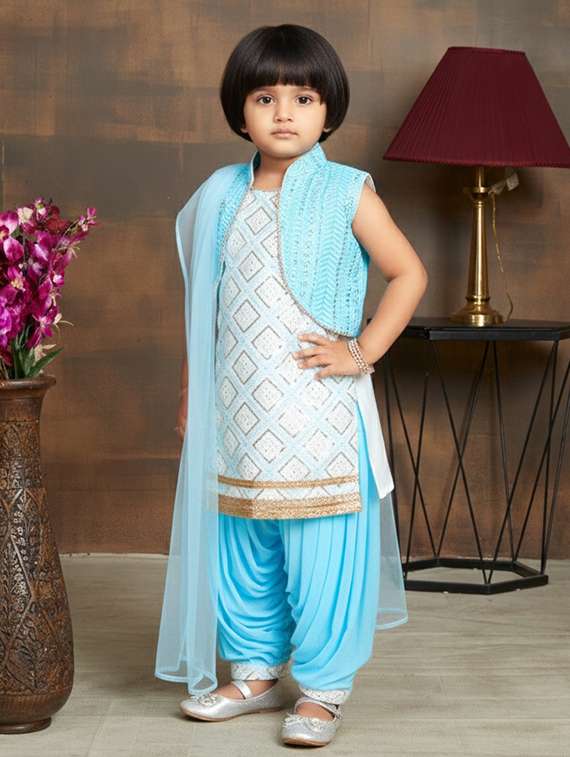 girls kurta and salwar with dupatta set - 22280361 -  Standard Image - 1