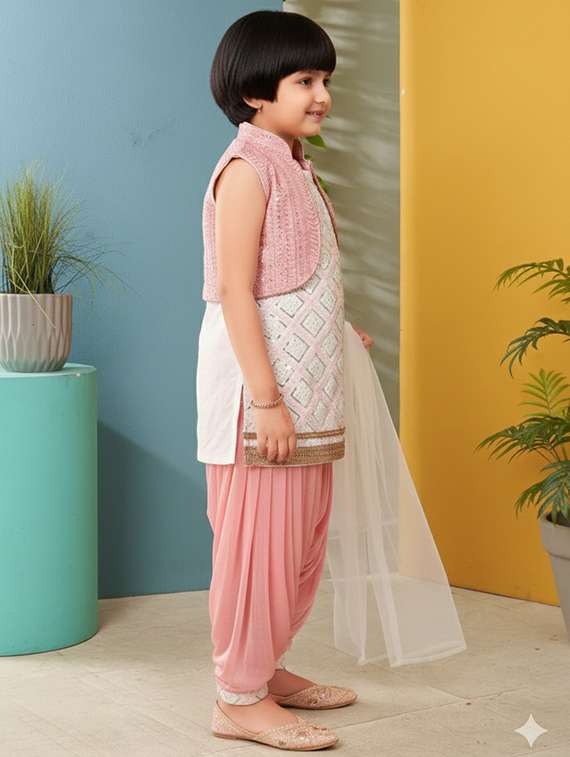 girls kurta and salwar with dupatta set - 22280366 -  Standard Image - 1