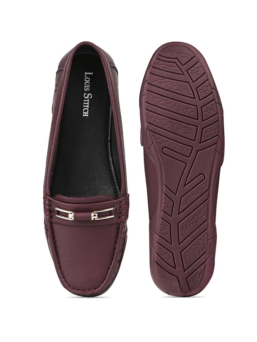 women solid slip on loafer - 22280425 -  Standard Image - 4