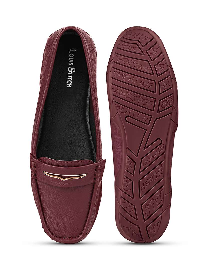 women solid slip on loafer - 22280428 -  Standard Image - 4