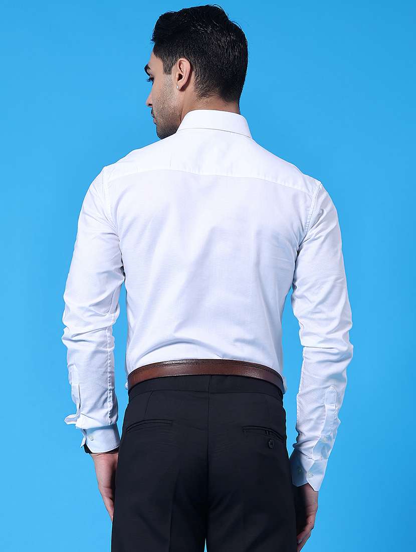 men solid long sleeve slim fit formal shirt - 22280484 -  Standard Image - 4